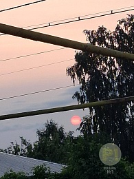 Рязанцы делятся фотографиями «клубничной» луны