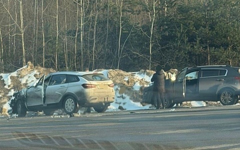В Касимовском районе произошло ДТП с двумя легковушками