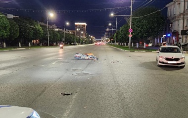 Мотоциклист пострадал в ДТП с иномаркой в центре Рязани 
