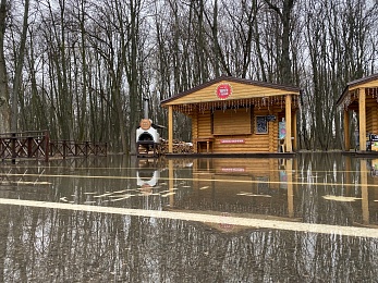 Половодье затопило Лесопарк в Рязани