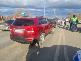 Четыре машины попали в аварию на улице Бирюзова в Рязани