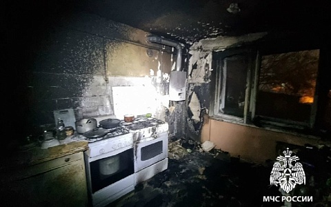 В Рязани загорелась квартира из-за сушки белья над плитой