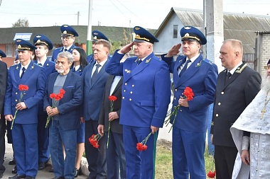 В Ряжске открыли мемориальную доску в честь прокурора, погибшего на СВО