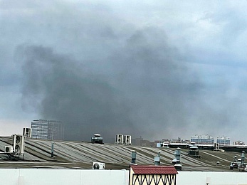 Рязанцы заметили чёрный дым в районе Мясокомбината