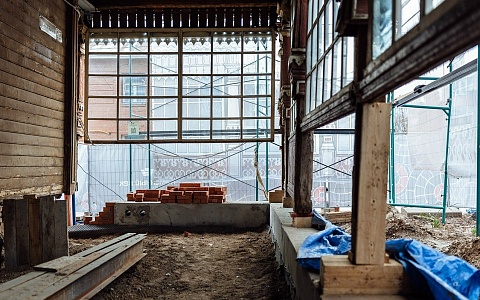 При реконструкции Летнего клуба Дворянского собрания в Рязани сменили фундамент