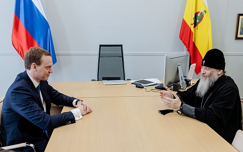 Павел Малков и новый рязанский митрополит Никодим обсудили восстановление храмов