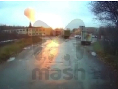 Момент взрыва на рязанском заводе попал на видео