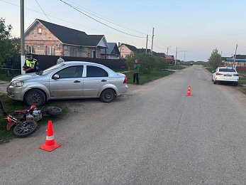 Десятилетний мальчик на питбайке врезался в иномарку в Касимовском районе