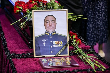 В Оренбурге состоялась церемония прощания с погибшими в Рязанской области лётчиками самолета Ил-76