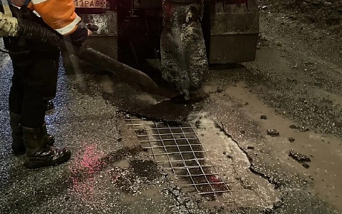 В Рязани на Северной окружной дороге латают ямы после зимы