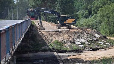 В Клепиковском районе начали ремонтировать мост через Пру