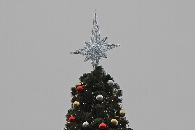 Начали украшать: в Рязани завершают монтаж новогодних елей