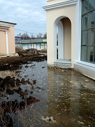 В Рязани подтопило строящуюся территорию Торгового городка