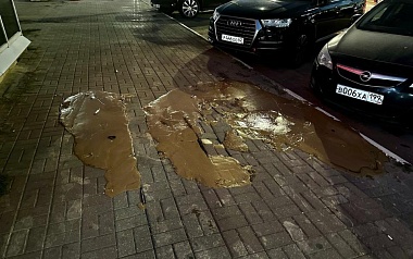 В центре Рязани плитка вздулась от смердящей жижи - 62ИНФО В центре Рязани плитка вздулась от смердящей жижи