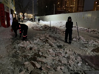 Рязанцы пожаловались на снежную кашу на Малом шоссе