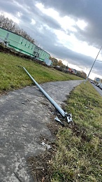 Рязанец вылетел в кювет и врезался в линию электропередач под Рязанью