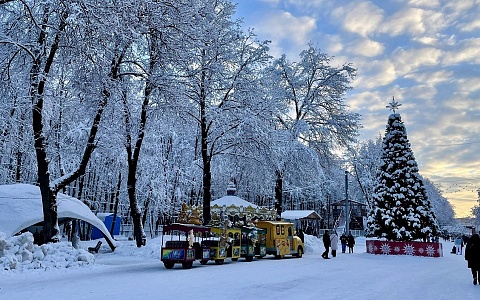 Снег и гирлянды превратили Рязань в новогоднюю открытку Снег и гирлянды превратили Рязань в новогоднюю открытку