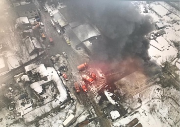 Пожар на складе в Турлатове под Рязанью локализован 