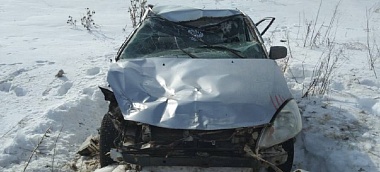 В Сапожковском районе 21-летний водитель вылетел в кювет 