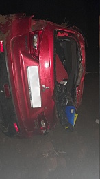 В Касимовском районе перевернулся Mitsubishi с водителем