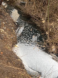 Зловонная пена на ручье напугала рязанцев