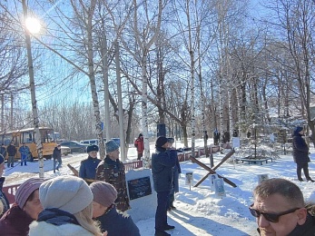 В рязанских Никуличах открыли знак "Рубеж обороны"