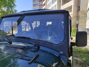 В Рязани 11-летний мальчик разбивает стёкла автомобилей камнем 