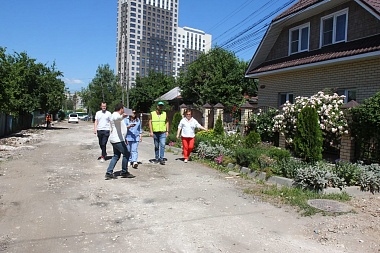 Мэр Елена Сорокина проконтролировала ход ремонта дорог в Рязани  