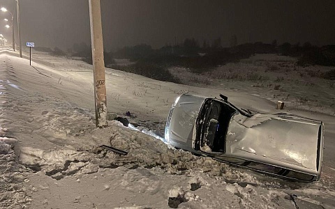 Пассажирка ВАЗ-2120 скончалась из-за вылета машины в кювет под Рязанью