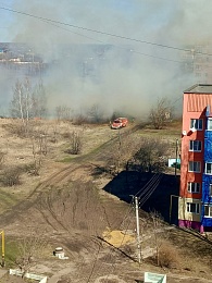 Огонь с полей пришел на окраины Сасова