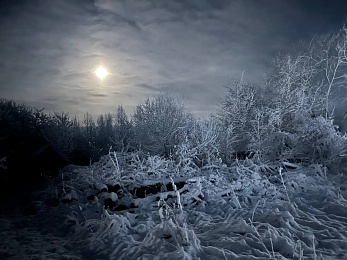 Снежное полнолуние марта сфотографировали в рязанской глубинке - 62ИНФО Снежное полнолуние марта сфотографировали в рязанской глубинке