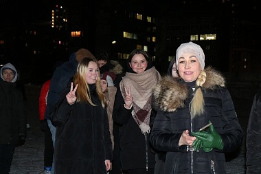 Рязанские студенты отпраздновали Татьянин день ночью на катке