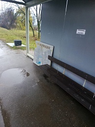 Полиция поймала пьяного мужчину в момент разноса остановки в Горроще