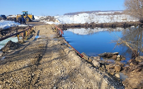 Под Рязанью вода сошла с подтопленной дороги в Серебряни