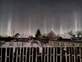 В Рязанской области снова сфотографировали световые столбы