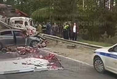 Массовая авария с двумя большегрузами произошла в Клепиковском районе 