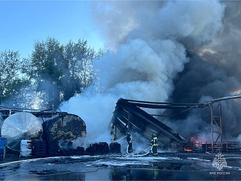 В Рязани потушили крупный пожар на КРЗ