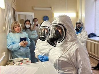 В Рязани в ОКБ имени Семашко провели учения на случай бубонной чумы