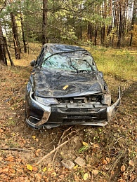 Под Рязанью в ДТП пострадал 10-летний пассажир вылетевшего в кювет Mitsubishi