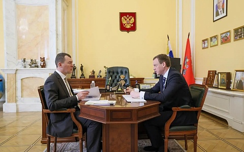 Павел Малков встретился с министром спорта РФ Михаилом Дегтяревым