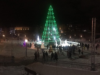 От единорога до весовщика. Фоторепортаж с Фестиваля ледовых скульптур в Рязани