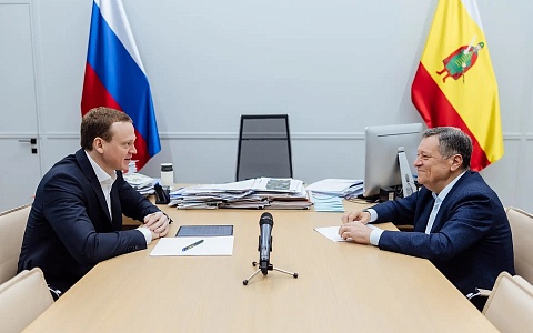 Павел Малков провел встречу с депутатом Госдумы Андреем Макаровым