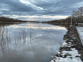 Ореховое озеро под Рязанью вышло из берегов из-за паводка