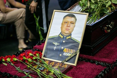 В Оренбурге состоялась церемония прощания с погибшими в Рязанской области лётчиками самолета Ил-76