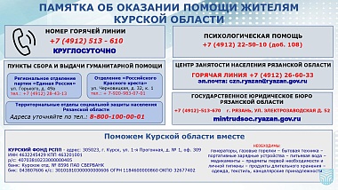 Мэрия Рязани опубликовала памятку для жителей Курской области