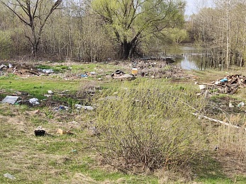 Очевидцы сообщили о несанкционированной свалке у Солотчинского моста