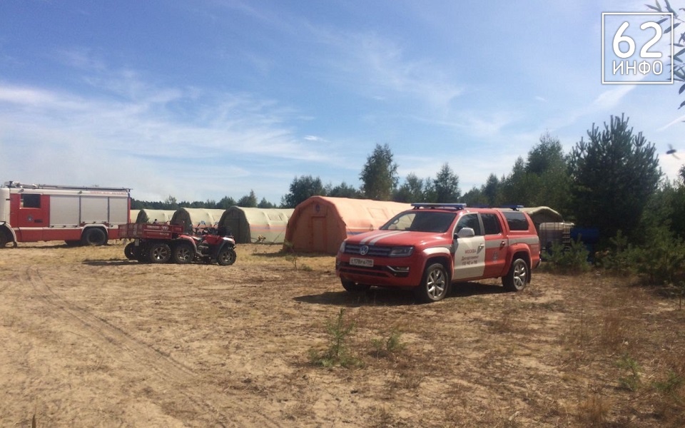 Восемь московских машин пострадали от огня на рязанских лесных пожарах - 62ИНФО