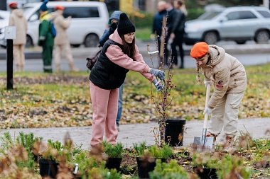 Губернатор Павел Малков присоединился к высадке деревьев в сквере «Рязань – город Трудовой Доблести»