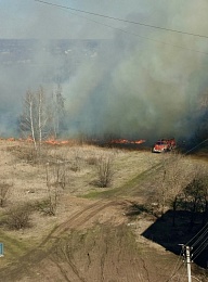 Огонь с полей пришел на окраины Сасова