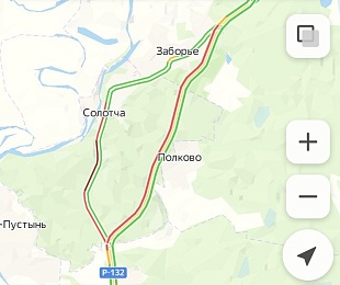 В Солотче образовалась большая пробка
